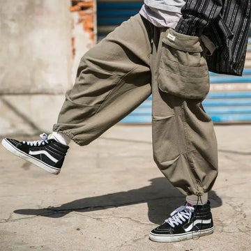 Aidase Harajuku Y2k Baggy Cargo Pants Joggers Streetwear Ankle-Length Casual Harem Long Trousers Men Wide Leg Oversize 2024 New aidase-shop